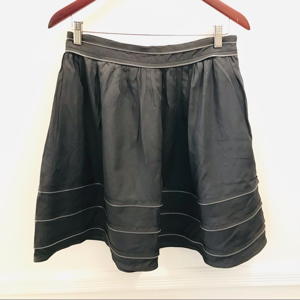 Twelve by Twelve A-line Zipper Skirt medium gray